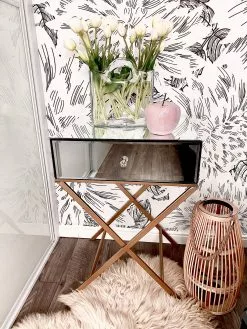 Beliani Mesa Auxiliar Espejo De Cristal VIVY -Lámparas comercio undef src sa picid 797843 type whitesh image