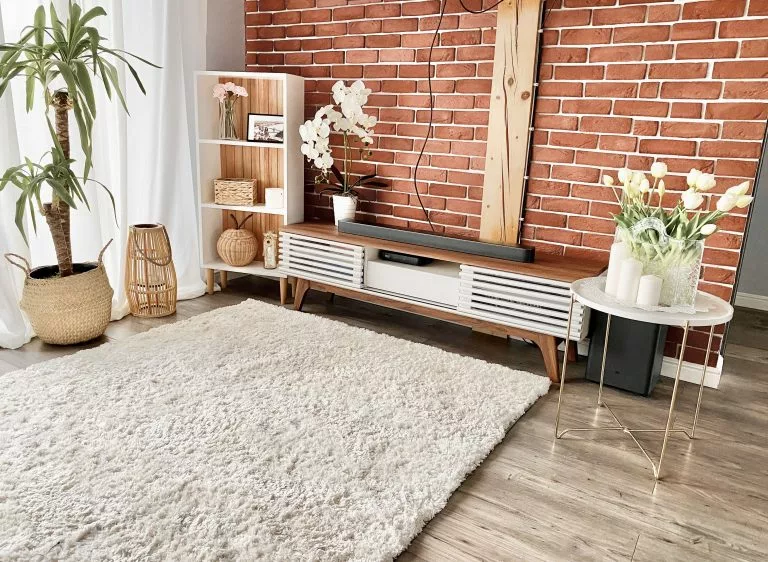 Beliani Mueble TV Madera Oscura/blanco DETROIT 3 Beliani Mueble TV Madera Oscura/blanco DETROIT - Imagen 3