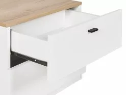Beliani Mesita De Noche Blanco/madera Clara EDISON -Lámparas comercio undef src sa picid 798080 type whitesh image