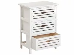 Beliani Mesita De Noche Con 3 Cajones Blanca LUCKY -Lámparas comercio undef src sa picid 798141 type whitesh image