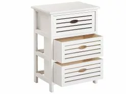 Beliani Mesita De Noche Con 3 Cajones Blanca LUCKY -Lámparas comercio undef src sa picid 798148 type whitesh image