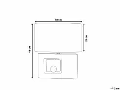 Beliani Lámpara De Mesa Marrón DUERO -Lámparas comercio undef src sa picid 799755 type whitesh image