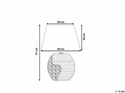 Beliani Lámpara De Mesa Dorado/blanco ESLA -Lámparas comercio undef src sa picid 799757 type whitesh image