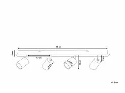 Beliani Lámpara De Techo De Metal Negro TIGRIS -Lámparas comercio undef src sa picid 799863 type whitesh image