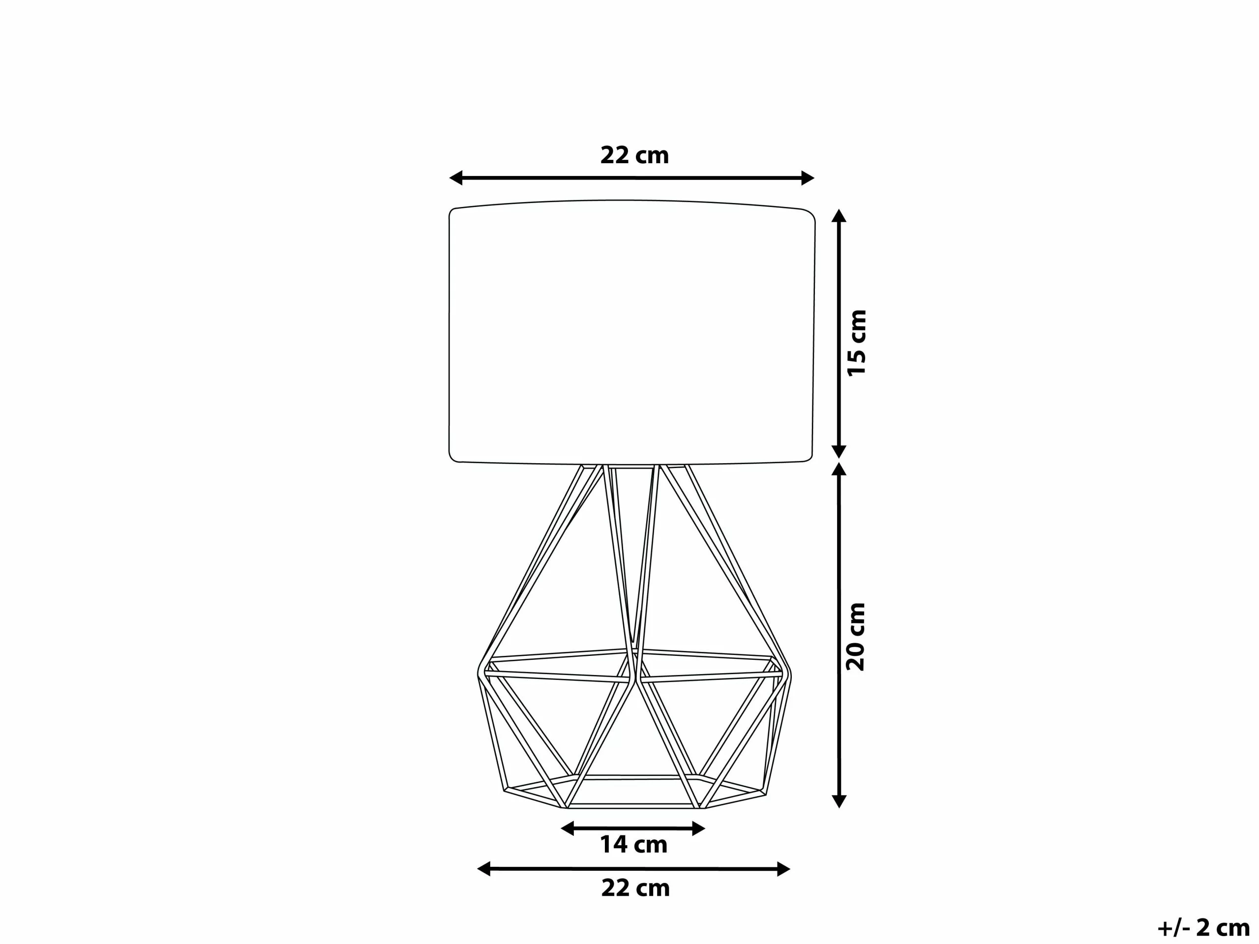 Beliani Lámpara De Mesa Negro/cobre MARONI - Imagen 10