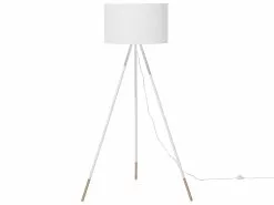 Beliani Lámpara De Pie Blanca TOBOL