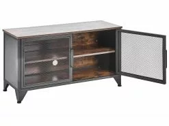 Beliani Mueble TV Madera Oscura/negro VINCE 14 Beliani Mueble TV Madera Oscura/negro VINCE -Lámparas comercio undef src sa picid 808727 type whitesh image
