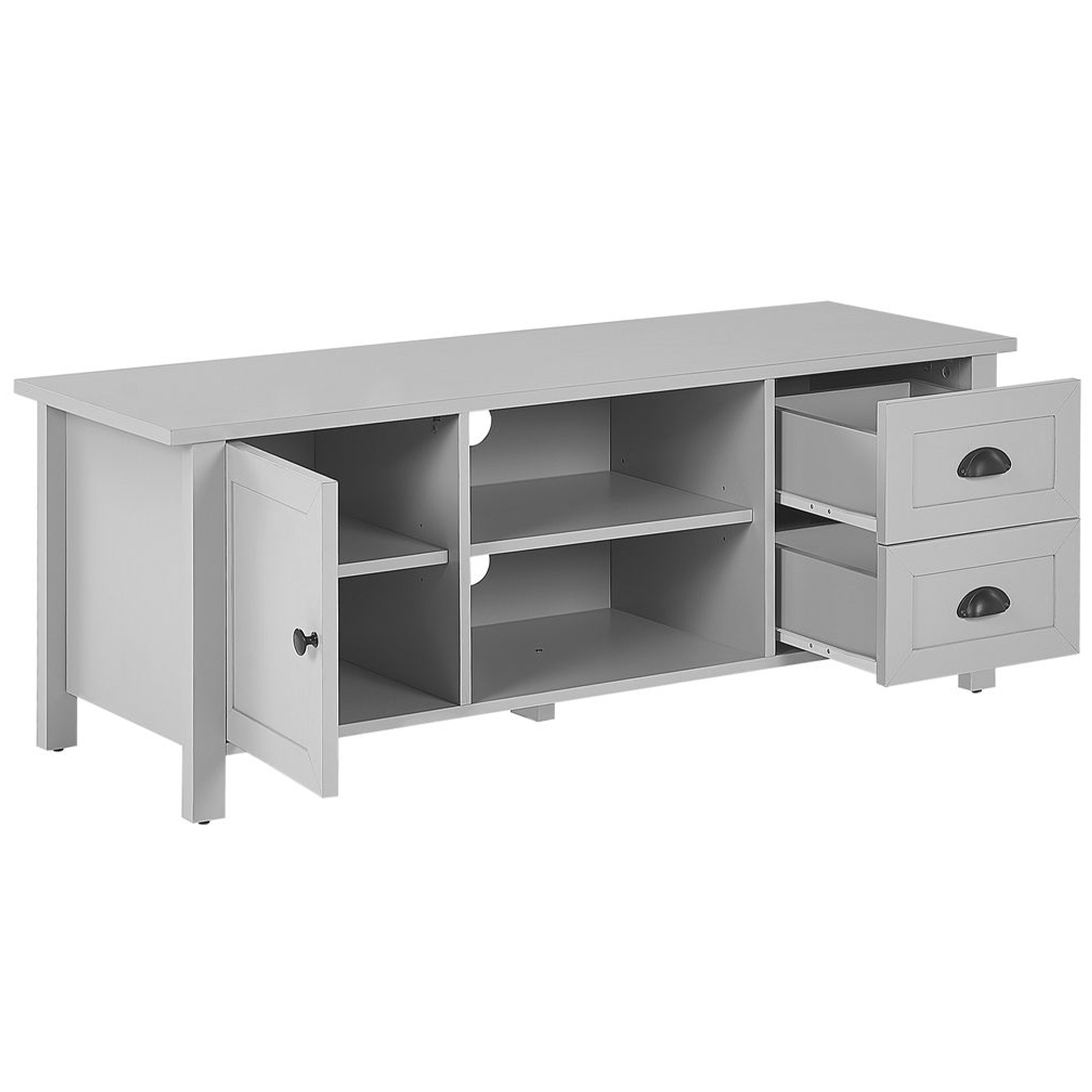 Beliani Mueble TV Gris HONOLULU - Imagen 4