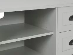 Beliani Mueble TV Gris HONOLULU -Lámparas comercio undef src sa picid 810192 type whitesh image