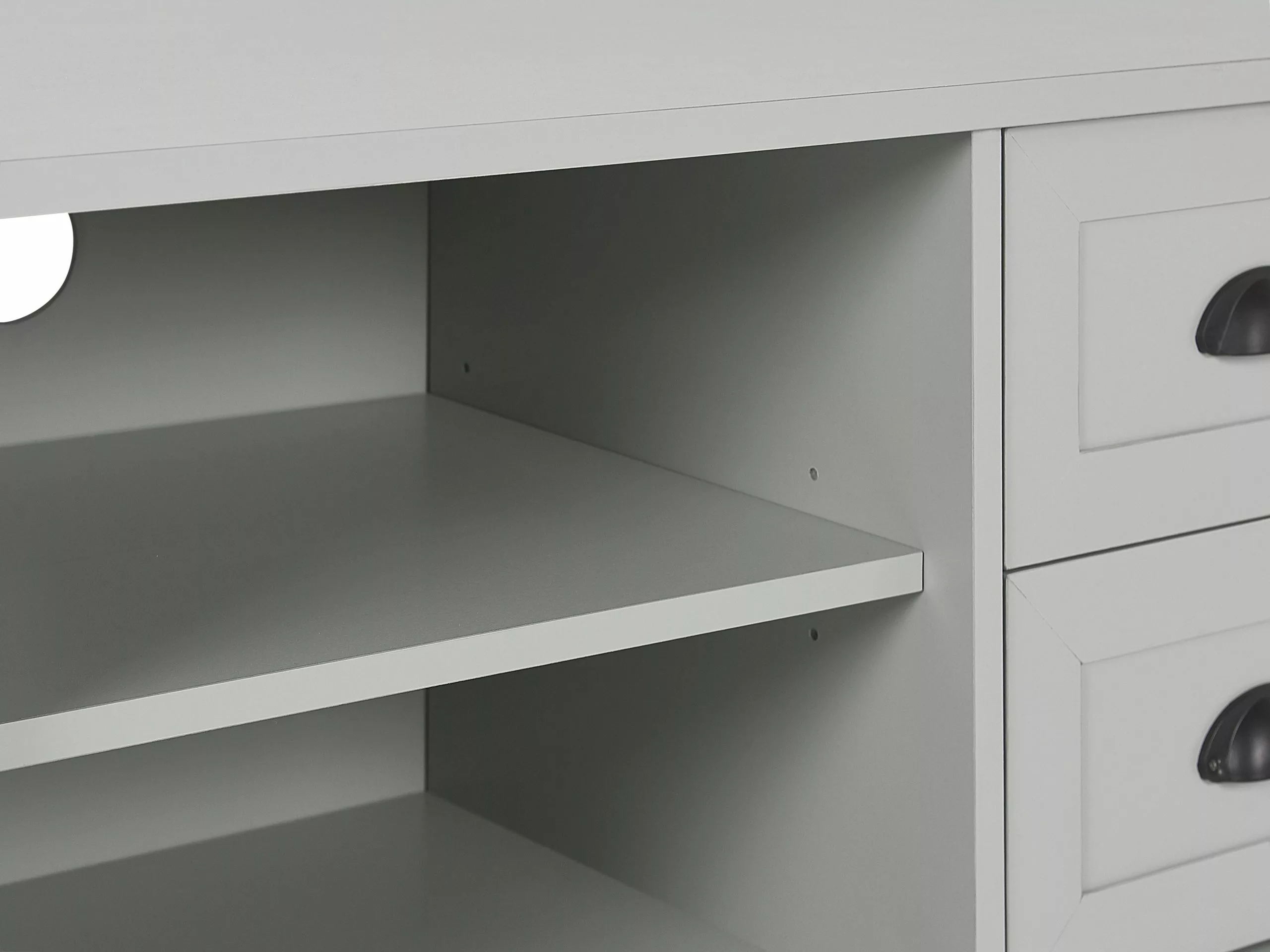 Beliani Mueble TV Gris HONOLULU - Imagen 8