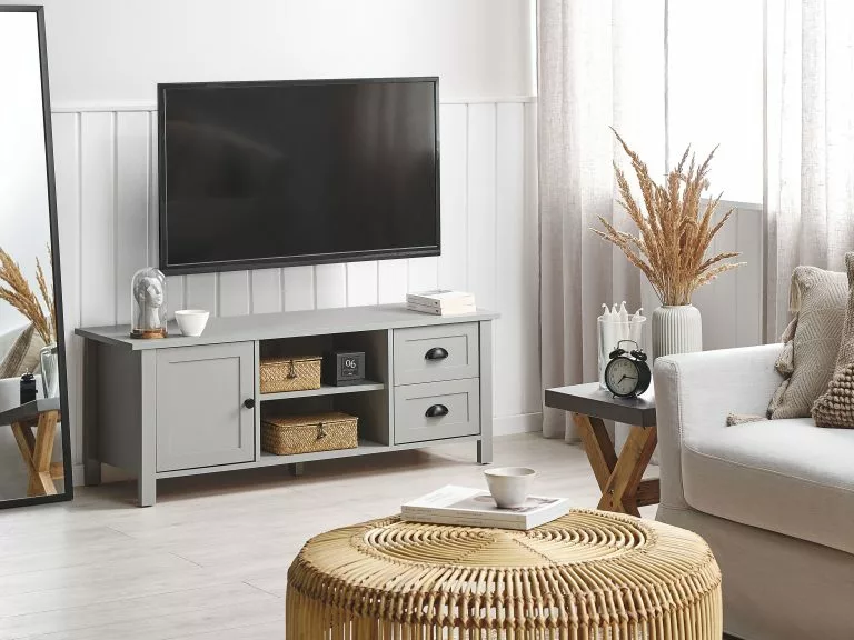 Beliani Mueble TV Gris HONOLULU - Imagen 2