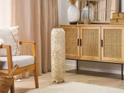 Beliani Lámpara De Pie Crema/dorado MURES -Lámparas comercio undef src sa picid 814355 type whitesh image