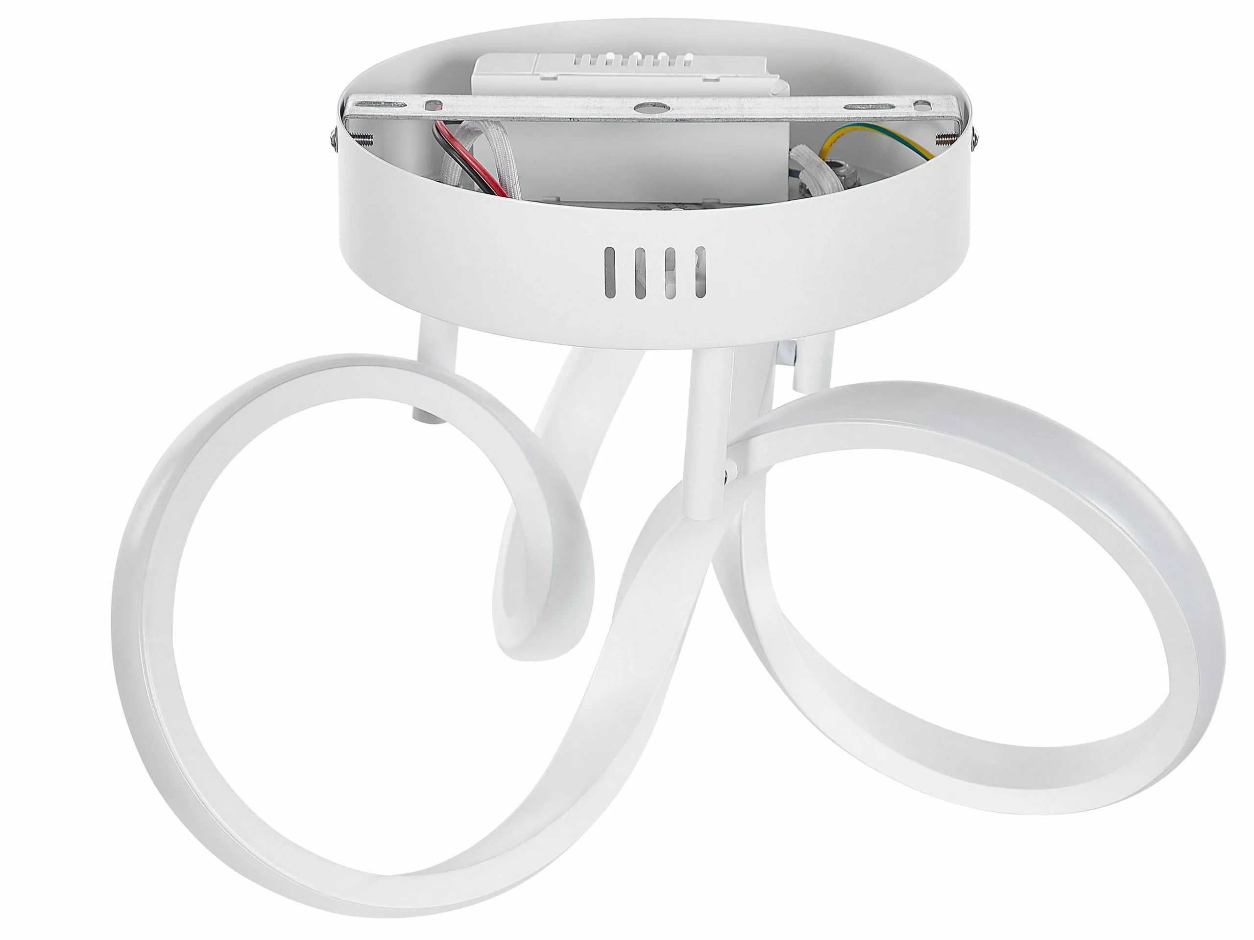 Beliani Lámpara De Techo LED De Metal Blanco MONGO - Imagen 7