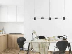 Beliani Lámpara De Techo LED De Metal Negro SESTRA -Lámparas comercio undef src sa picid 815575 type whitesh image