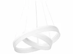 Beliani Lámpara De Techo LED De Metal Blanco PUZI