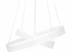 Beliani Lámpara De Techo LED De Metal Blanco PUZI -Lámparas comercio undef src sa picid 815702 type whitesh image