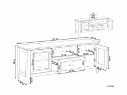 Beliani Mueble TV Crema/madera Oscura MEDAN 19 Beliani Mueble TV Crema/madera Oscura MEDAN -Lámparas comercio undef src sa picid 816481 type whitesh image