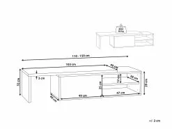Beliani Mueble TV De Madera Oscura/blanco YONKERS 17 Beliani Mueble TV De Madera Oscura/blanco YONKERS -Lámparas comercio undef src sa picid 816509 type whitesh image