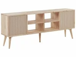 Beliani Mueble TV De Madera De Caucho Clara 145 X 59 Cm CHANDLER 18 Beliani Mueble TV De Madera De Caucho Clara 145 X 59 Cm CHANDLER -Lámparas comercio undef src sa picid 817740 type whitesh image
