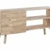 Beliani Mueble TV De Madera De Caucho Clara 130 X 40 Cm WESTFIELD