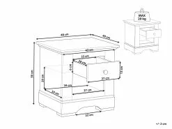 Beliani Mesita De Noche Blanco/madera Clara WINGLAY 19 Beliani Mesita De Noche Blanco/madera Clara WINGLAY -Lámparas comercio undef src sa picid 817870 type whitesh image