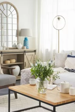 Beliani Lámpara De Mesa De Cerámica Azul THAYA -Lámparas comercio undef src sa picid 820061 type whitesh image