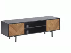 Beliani Mueble TV De Madera Clara/negro 140 X 40 Cm SALINA 12 Beliani Mueble TV De Madera Clara/negro 140 X 40 Cm SALINA -Lámparas comercio undef src sa picid 820747 type whitesh image