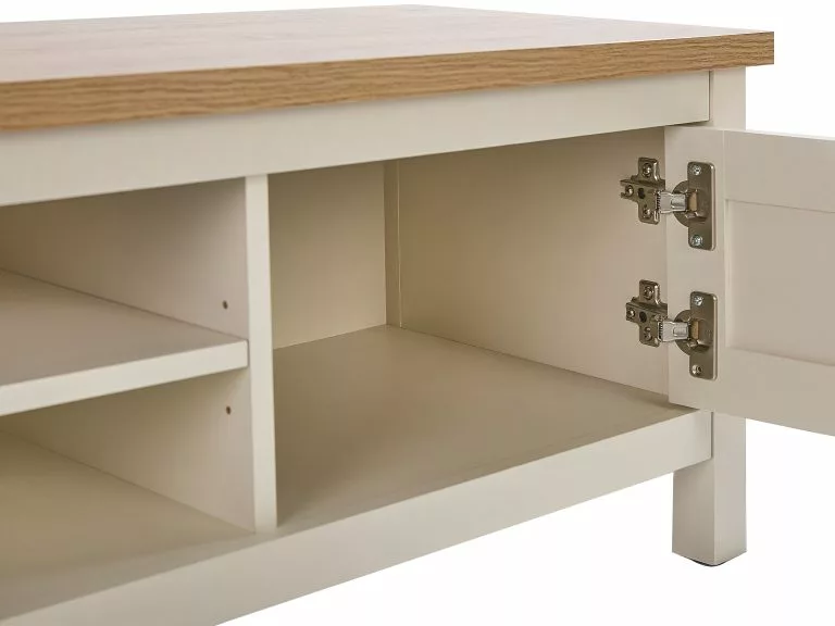 Beliani Mueble TV Madera Clara/beige Crema ATOCA - Imagen 8