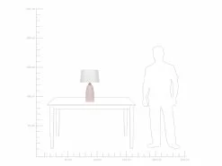 Beliani Lámpara De Mesa De Cerámica Rosa/blanco 56 Cm ZARIMA -Lámparas comercio undef src sa picid 822400 type whitesh image