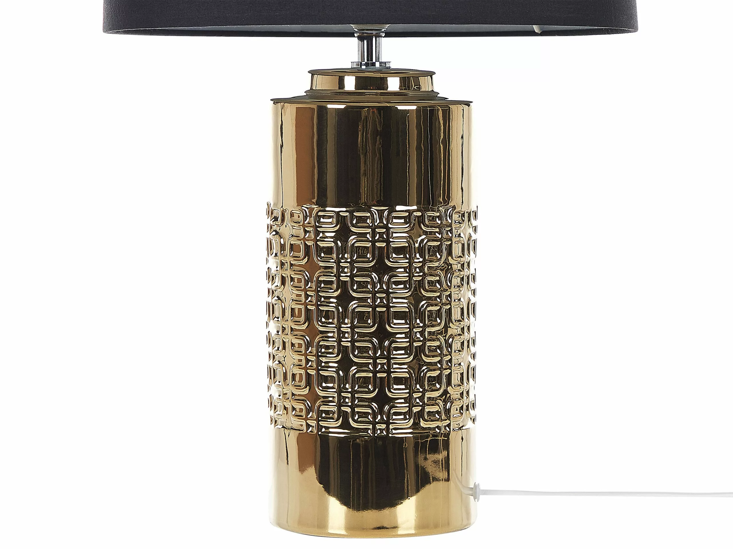 Beliani Lámpara De Mesa De Cerámica Dorado/negro 48 Cm CIMARRON 6 Beliani Lámpara De Mesa De Cerámica Dorado/negro 48 Cm CIMARRON - Imagen 6