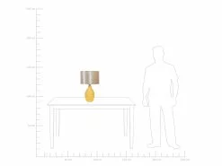 Beliani Lámpara De Mesa De Cerámica Amarillo/dorado 52 Cm HADDAS -Lámparas comercio undef src sa picid 822627 type whitesh image