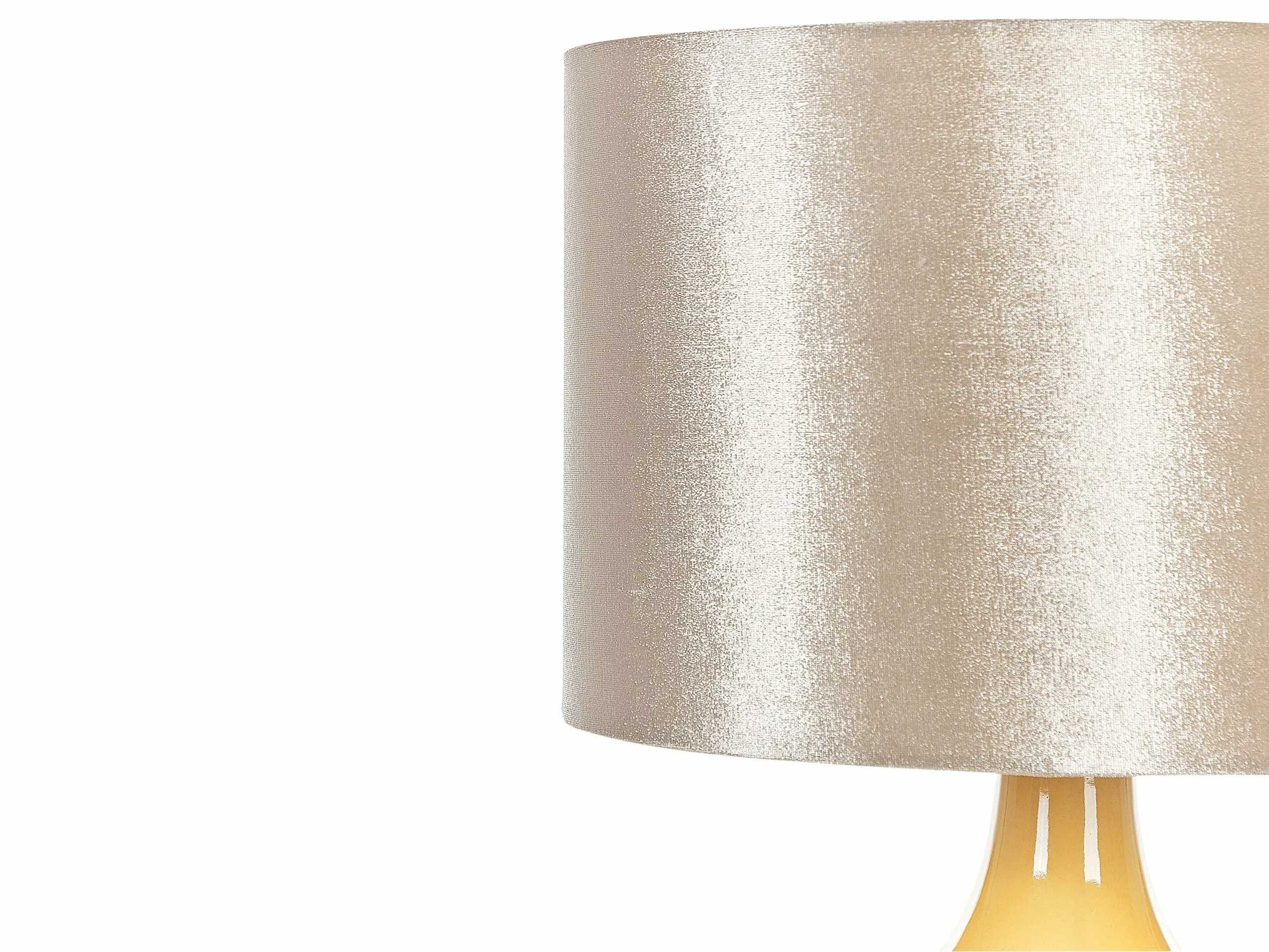 Beliani Lámpara De Mesa De Cerámica Amarillo/dorado 52 Cm HADDAS - Imagen 4