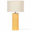 Beliani Lámpara De Mesa De Cerámica Beige/amarillo 49 Cm BALONNE
