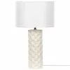 Beliani Lámpara De Mesa De Cerámica Beige/blanco 49 Cm BALONNE