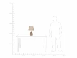 Beliani Lámpara De Mesa De Cerámica Beige/marrón Dorado 47 Cm WARI -Lámparas comercio undef src sa picid 822910 type whitesh image