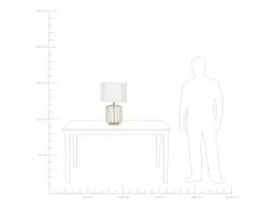 Beliani Lámpara De Mesa De Metal Blanco/dorado 58 Cm THOUET -Lámparas comercio undef src sa picid 823439 type whitesh image