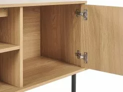 Beliani Mueble TV Madera Clara/blanco PALMER -Lámparas comercio undef src sa picid 823627 type whitesh image
