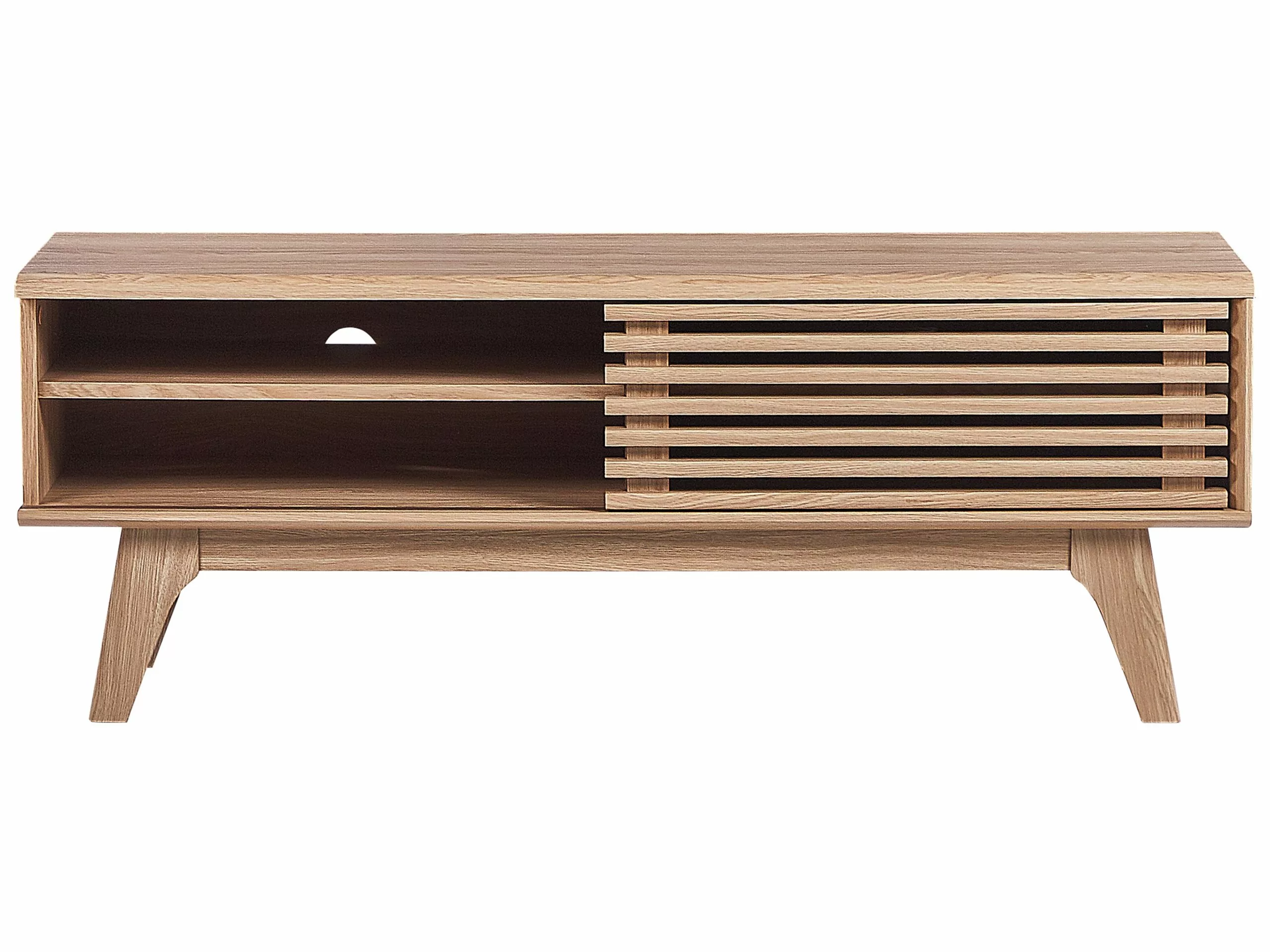 Beliani Mueble TV Madera Clara TOLEDO 4 Beliani Mueble TV Madera Clara TOLEDO - Imagen 4