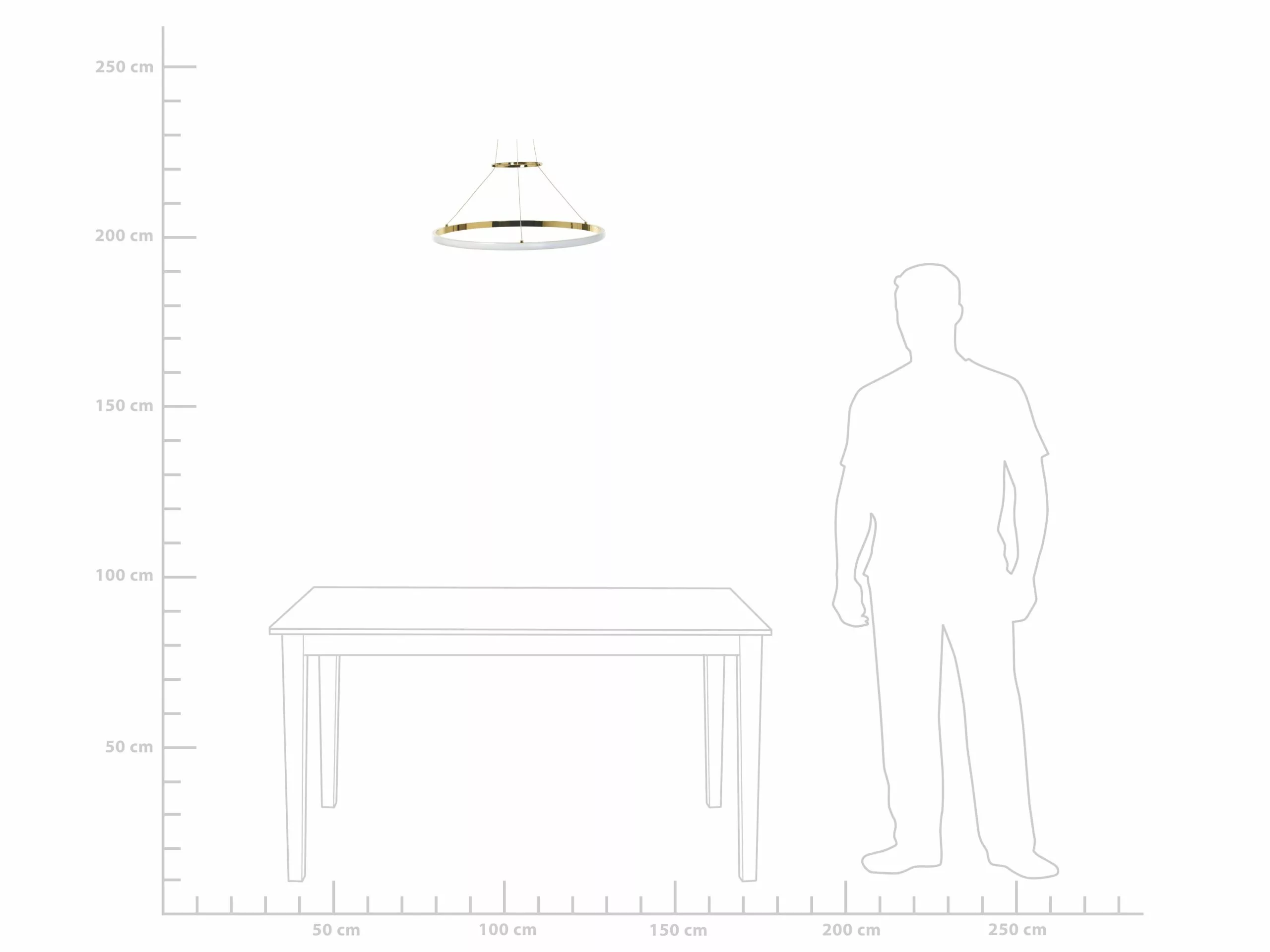 Beliani Lámpara De Techo LED De Metal Dorado TANO - Imagen 7