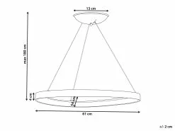 Beliani Lámpara De Techo LED De Acrílico/metal Dorado ⌀ 61 Cm KRABURI -Lámparas comercio undef src sa picid 824596 type whitesh image