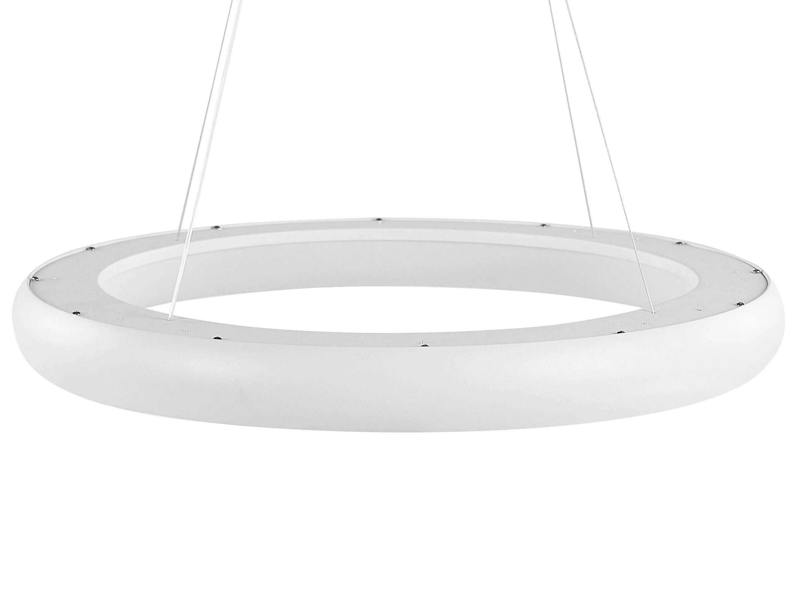 Beliani Lámpara De Techo LED De Metal Blanco 150 Cm BAGO - Imagen 6