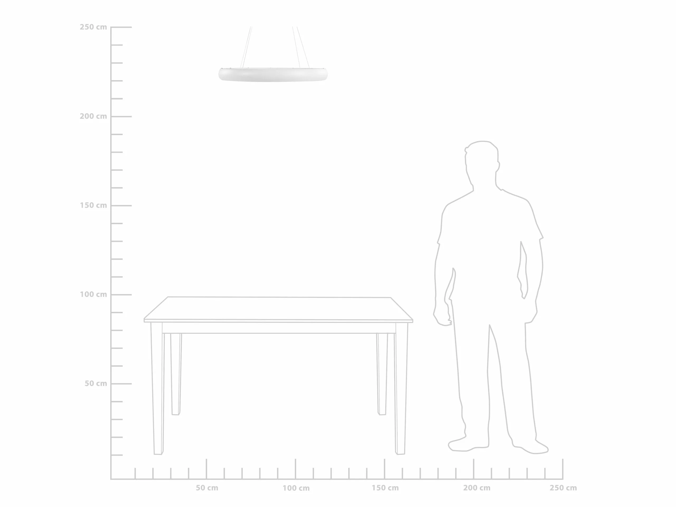 Beliani Lámpara De Techo LED De Metal Blanco 150 Cm BAGO - Imagen 9