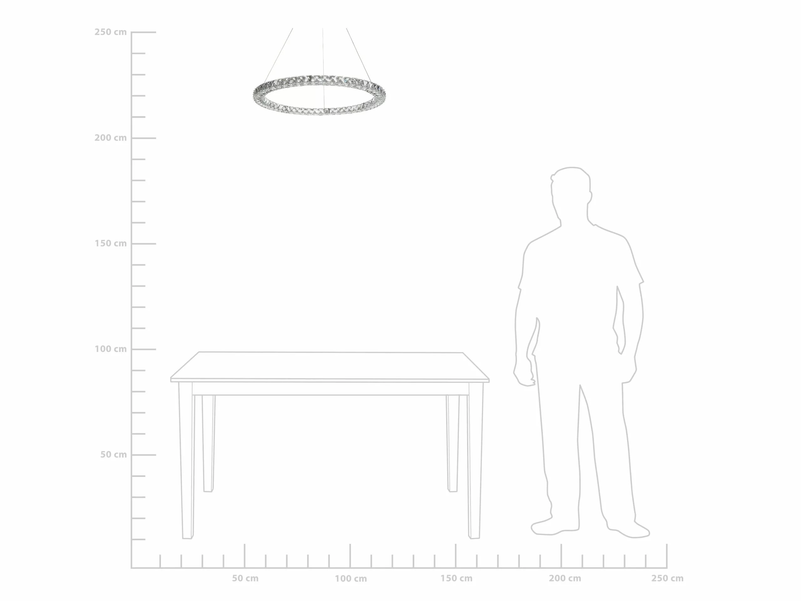 Beliani Lámpara De Techo LED De Cristal/metal Plateado ⌀ 60 Cm MAGAT 7 Beliani Lámpara De Techo LED De Cristal/metal Plateado ⌀ 60 Cm MAGAT - Imagen 7