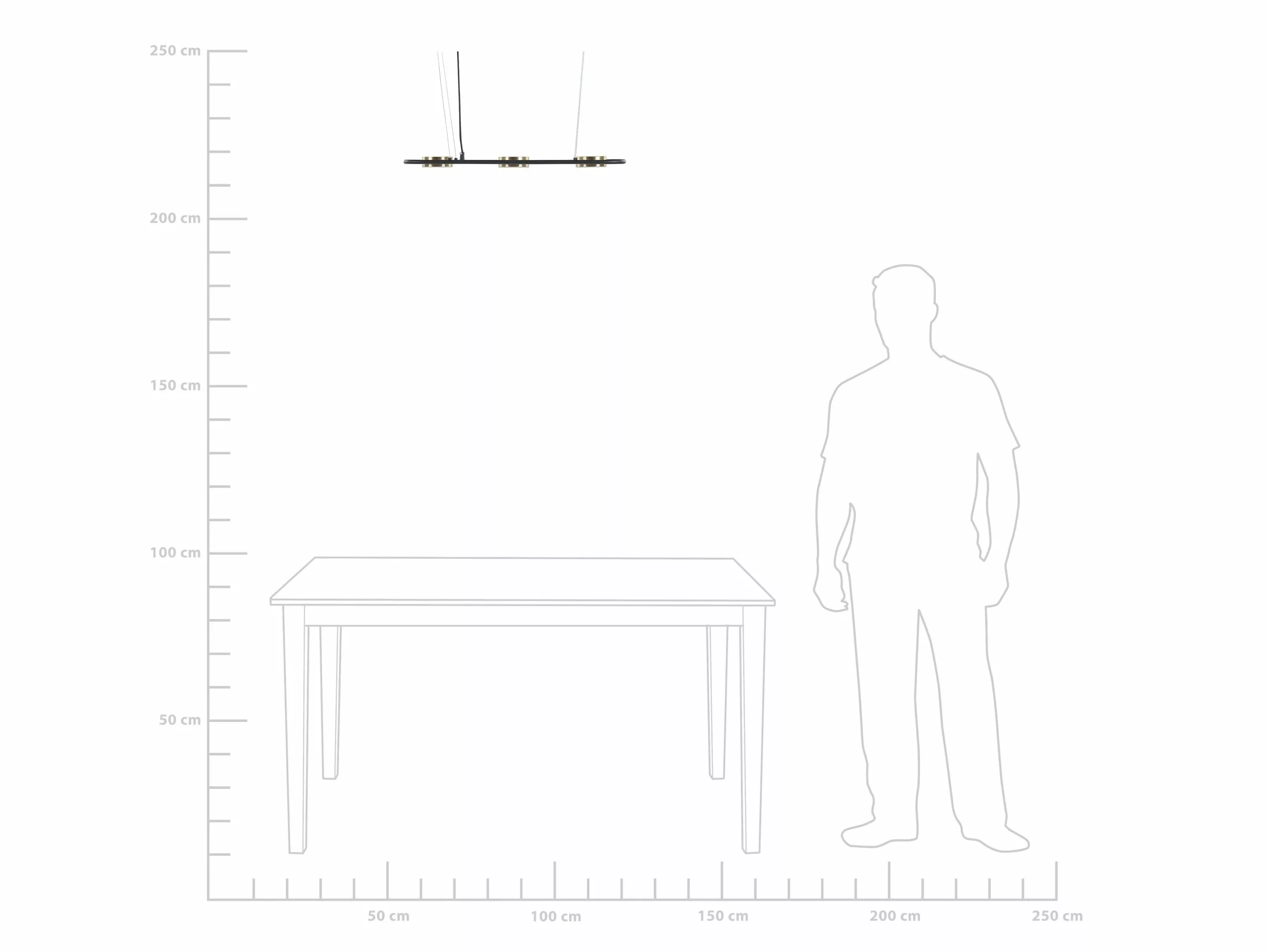 Beliani Lámpara De Techo LED De Metal Negro/latón 65 Cm MALI - Imagen 8