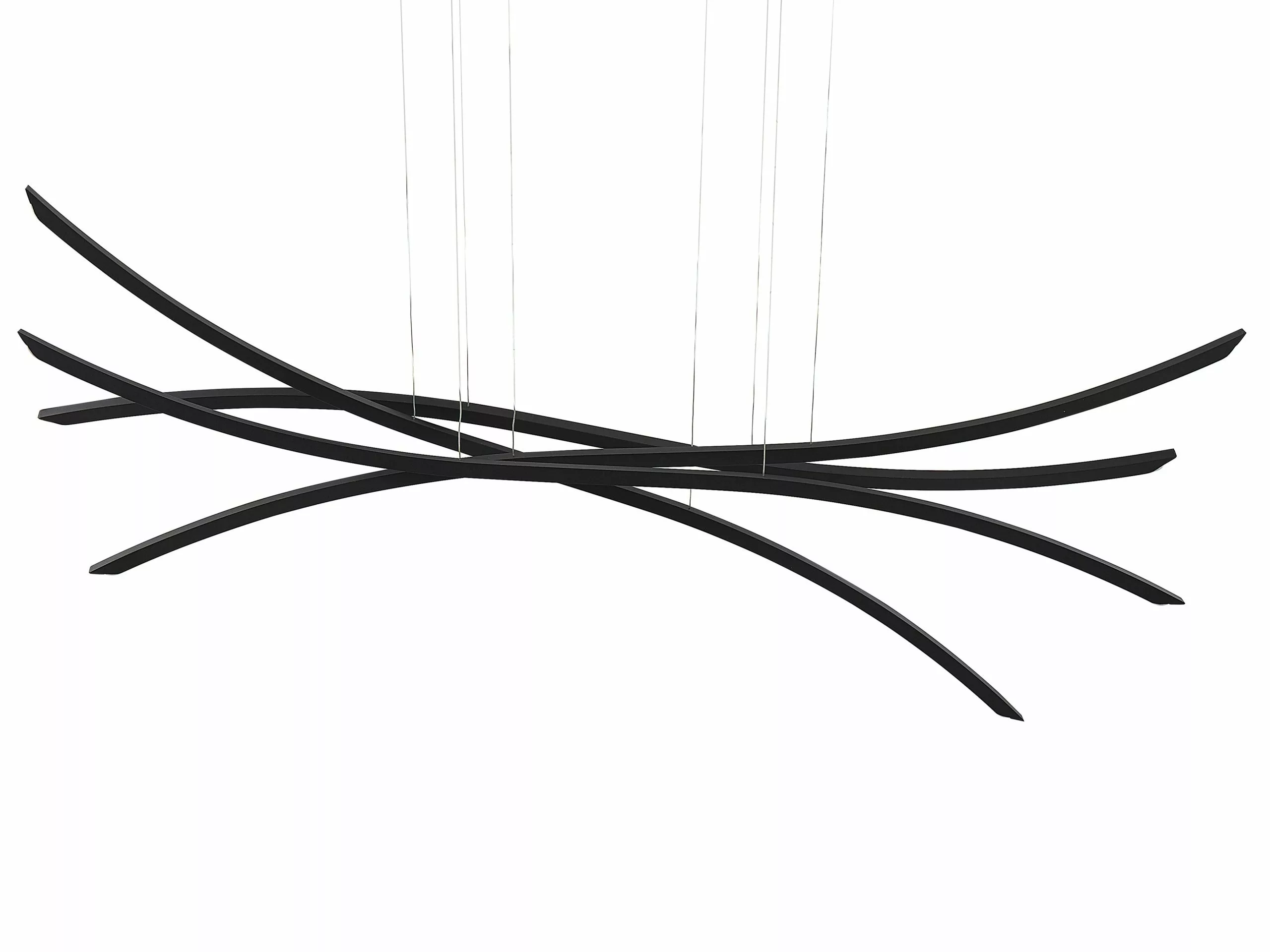 Beliani Lámpara De Techo LED De Metal Negro 160 Cm CALAO - Imagen 5