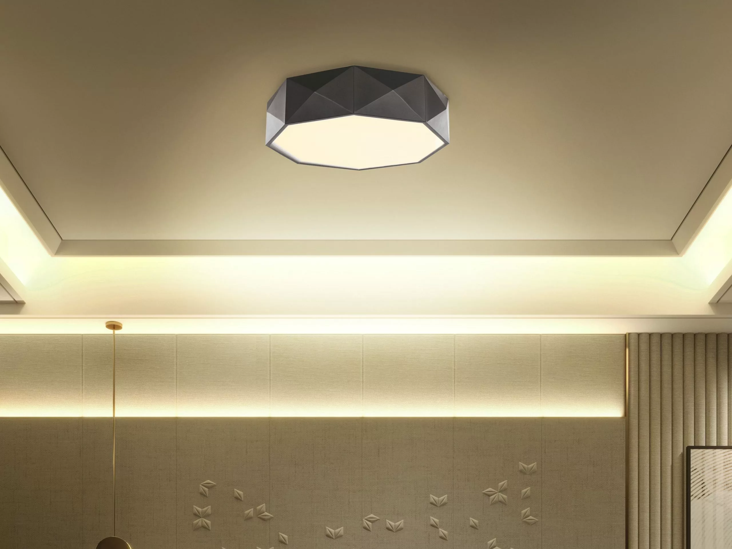 Beliani Lámpara De Techo LED De Metal Negro 50 Cm SVAY 2 Beliani Lámpara De Techo LED De Metal Negro 50 Cm SVAY - Imagen 2