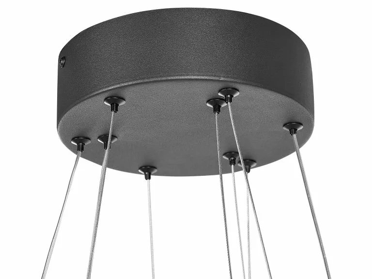 Beliani Lámpara De Techo LED De Metal Negro 160 Cm MAYU - Imagen 8