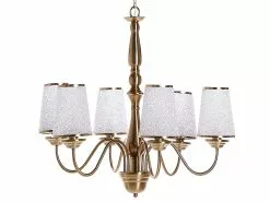 Beliani Lámpara De Techo De Metal Latón 127 Cm BRADANO