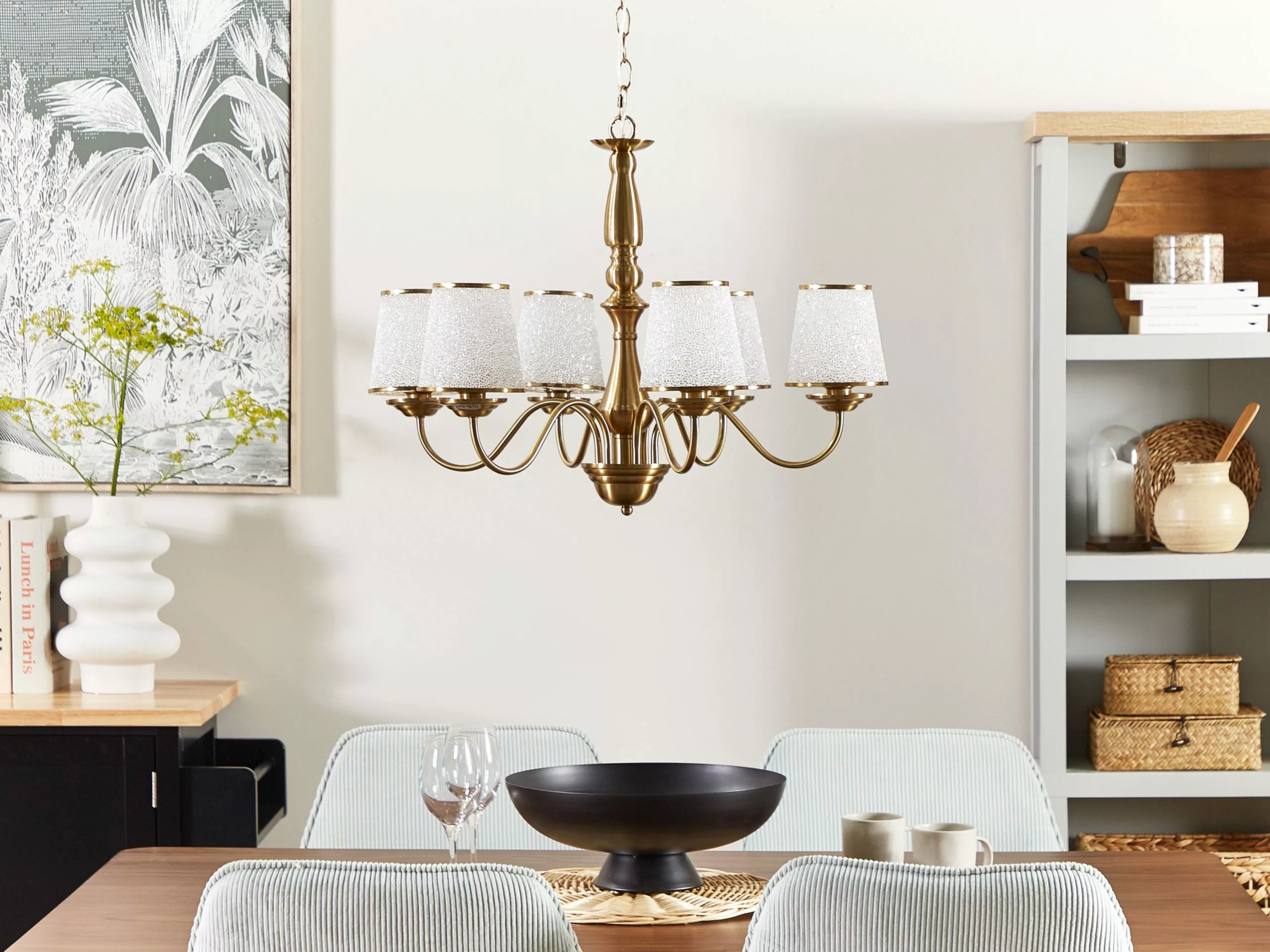 Beliani Lámpara De Techo De Metal Latón 127 Cm BRADANO - Imagen 3