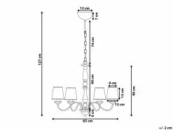 Beliani Lámpara De Techo De Metal Latón 127 Cm BRADANO -Lámparas comercio undef src sa picid 825599 type whitesh image